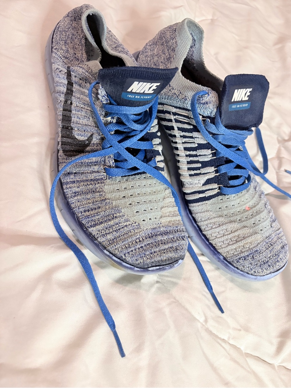 Nike Flyknit Shoes - Navy & Light Gray